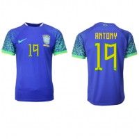 Maglie da calcio Brasile Antony #19 Seconda Maglia Mondiali 2022 Manica Corta